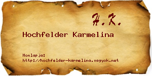 Hochfelder Karmelina névjegykártya